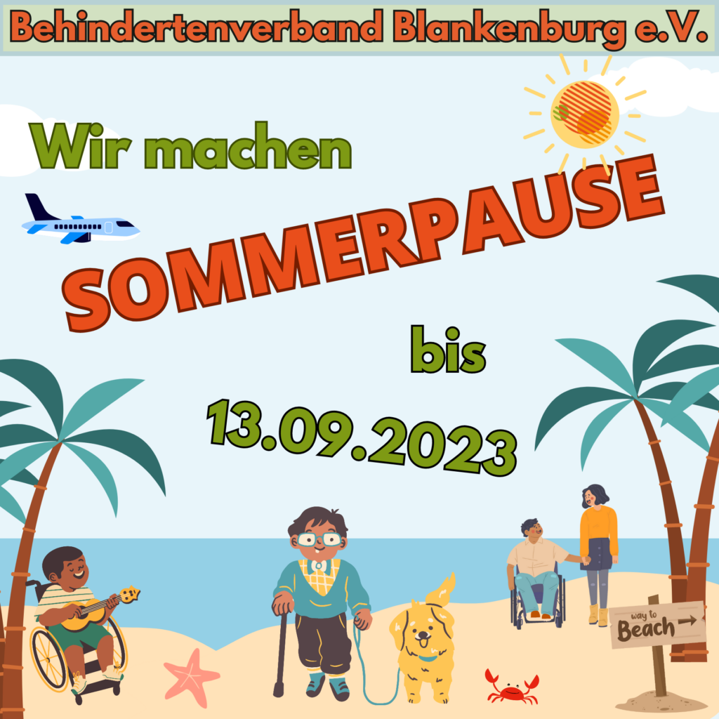 Schild Sommerpause